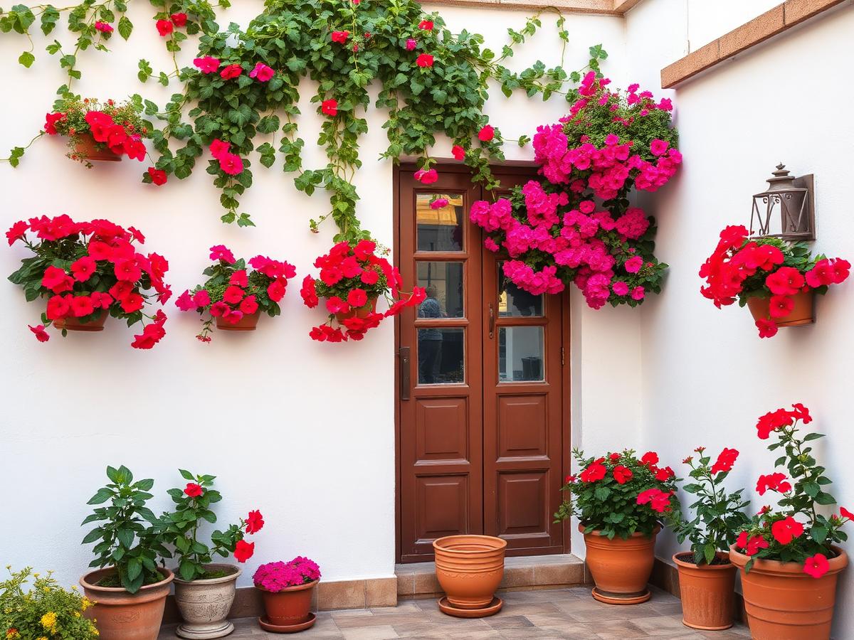 A Córdoba patio in bloom during the Fiesta de los Patios.