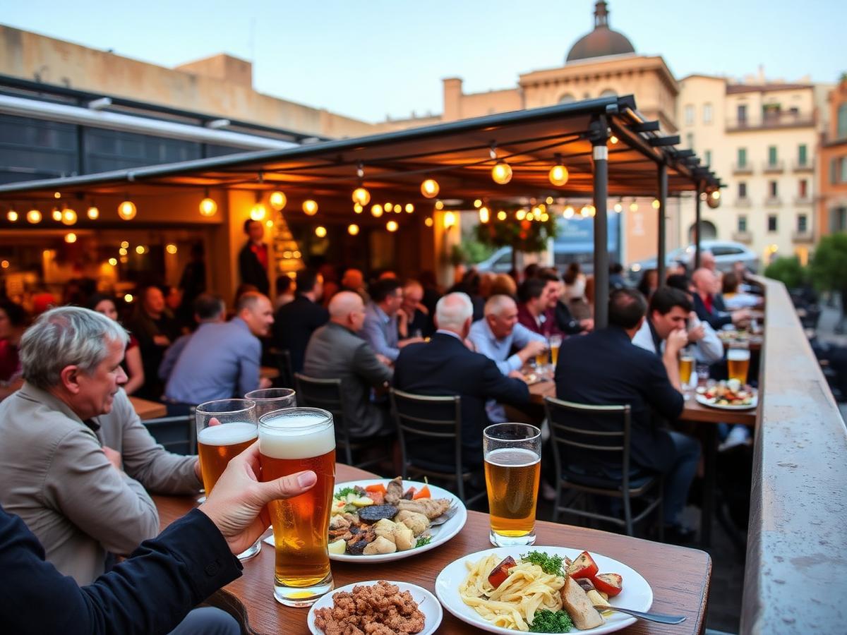 Granada tapas terrace — a free plate with every drink.
