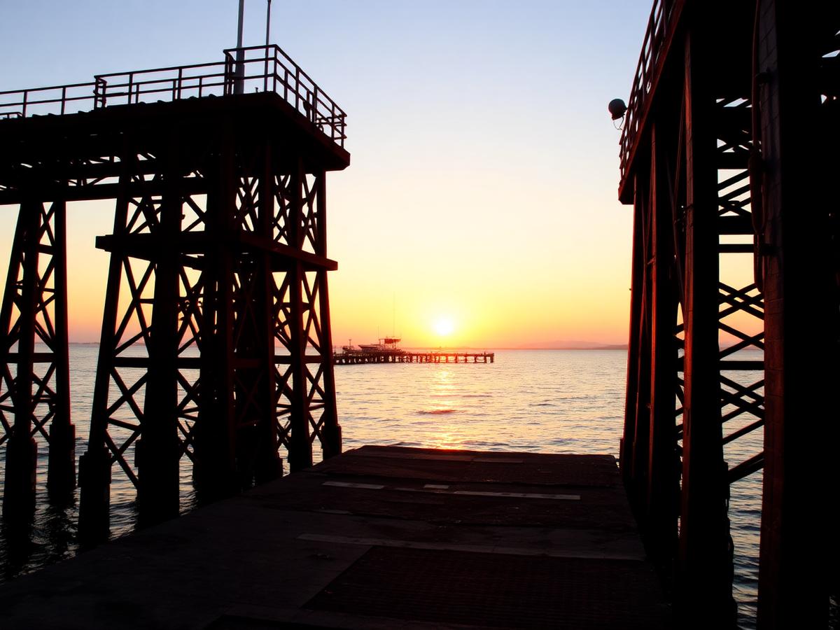 Muelle del Tinto — the old iron pier over the estuary.