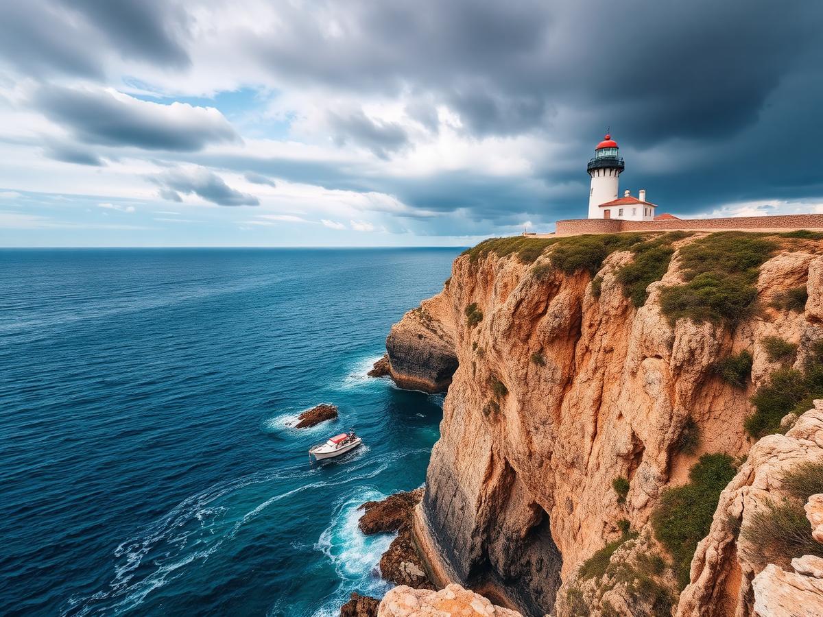 Cavallería lighthouse on Menorca's north cape.