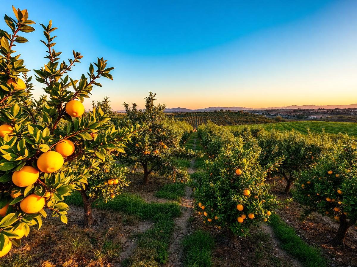 The huerta — Europe's orchard just outside the city.