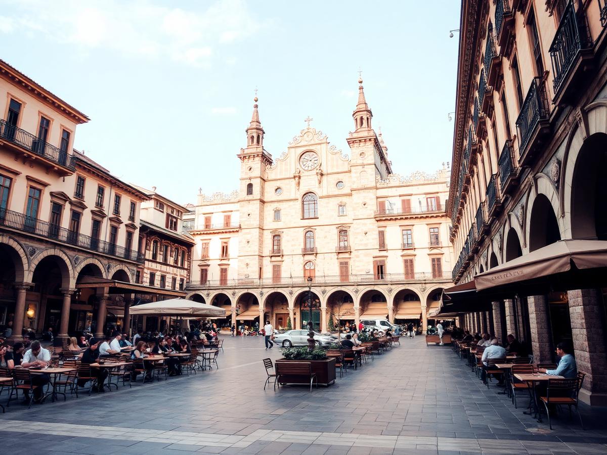 Plaza del Castillo — Pamplona's café living room.
