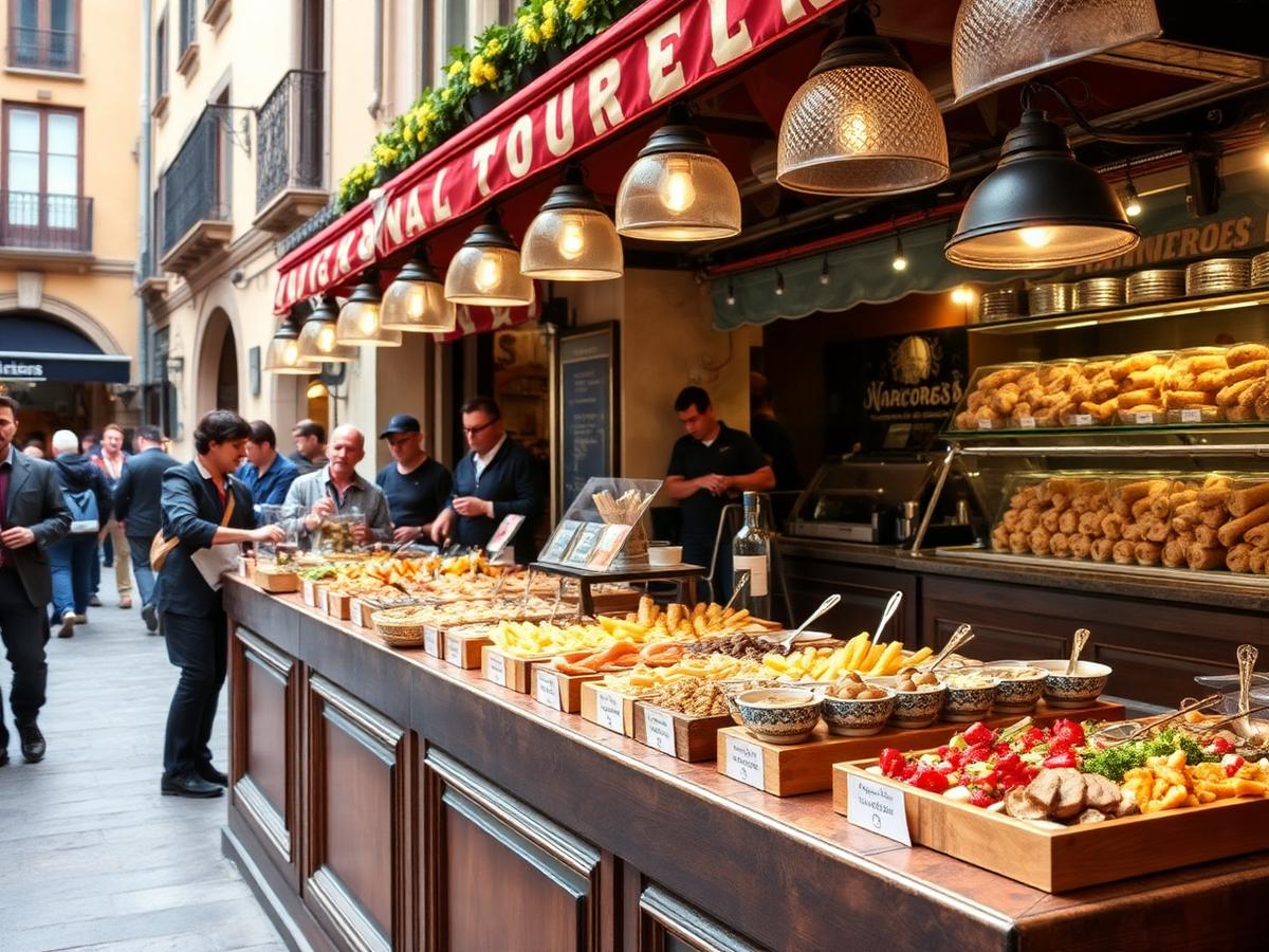Navarrese pintxos counter on Calle Estafeta.