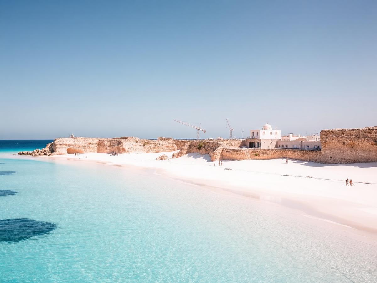 Formentera's white sand and turquoise water.