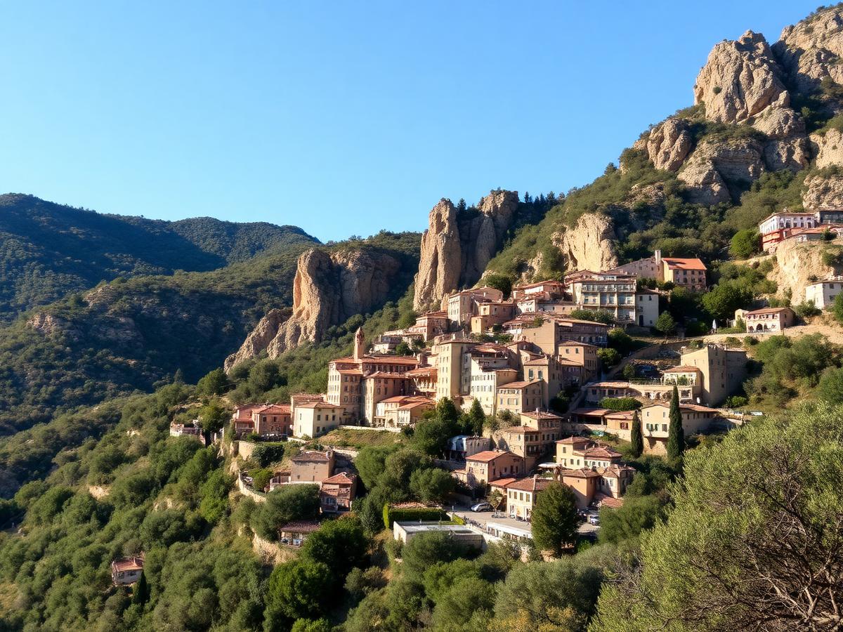 Valldemossa in Mallorca's Tramuntana mountains.