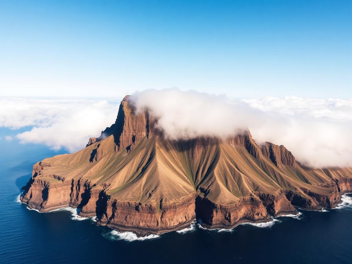 Roque Nublo above a sea of clouds.